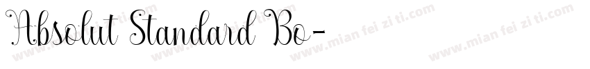 Absolut Standard Bo字体转换